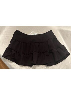 UNBRANDED YOURH Girls Black Ruffle Swim Cover-Up Skirt (ONLY) NEW WITH TAG